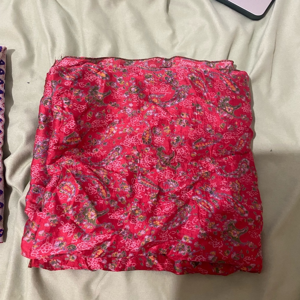Large, 100% silk bandanas/scarves